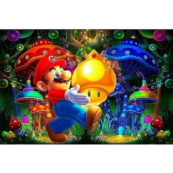 5D Diamantmålningssatser för vuxna Super Mario, Diamantmålning
