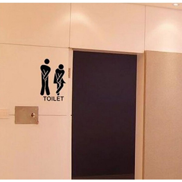 Söt Man Kvinna Toalett WC Avtagbar Tapet Hushåll