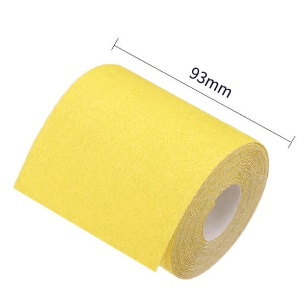 Sandpapirrull, 93mm x 5 meter 80 grit kvarts sandpapir for tre