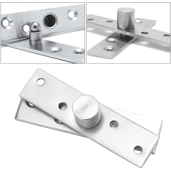 2 kpl 360° kääntyvä piilotettu ruostumattomasta teräksestä valmistettu oven sarana 100 mm x 23,7 mm
