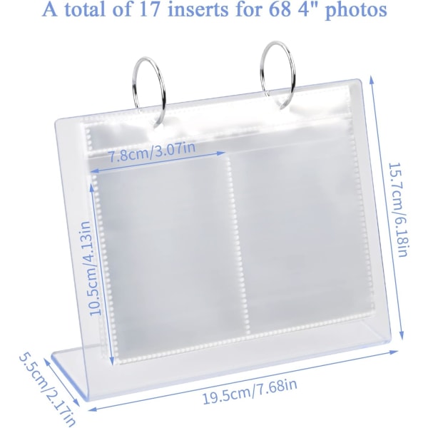 Instax Photo Album - Acrylic Desktop Instax Mini Film Calendar, Photo Album for Polaroid Film or Ins