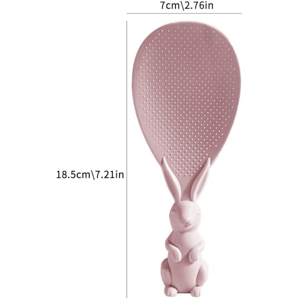 Kaninformad risslev, non-stick risslev, stående rissked, tecknad risspade för hemmet kanin
