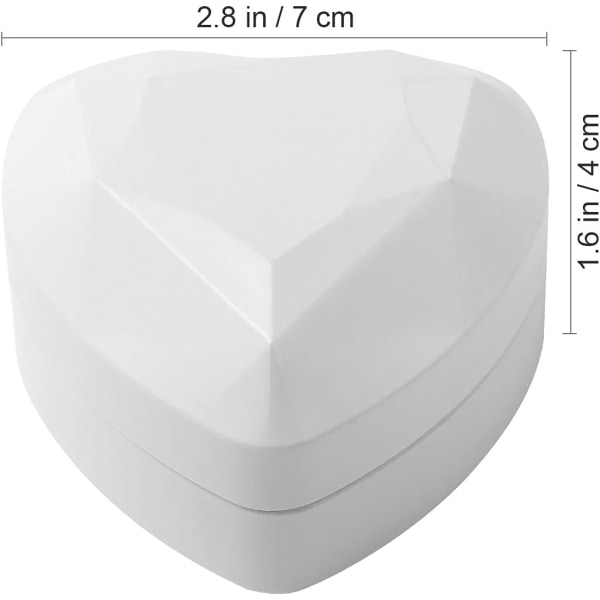 Lysende hjerteformet fløjlsringæske