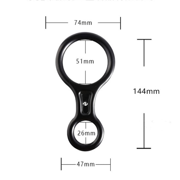 （Guld Färg）Figur 8 Descender Downhill Utrustning 35KN Aluminium C