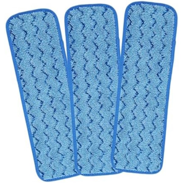 45x14cm 3 stk Dampmoppputer Moppefyll Grind Svart Mopp Rengjøringsklut Superfin Fiber Rengjøringsklut