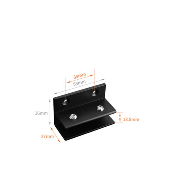 4 stk. 90 graders justerbare glas klemmer, aluminiumlegering glas hylde klemme, beslag stik til 10