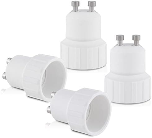 4x2,8 cm 4-pack Socket Adapter - GU10 till E14 Socketkonverter - Bajonettbas Lampfäste Adapter för LED Halogenlampa