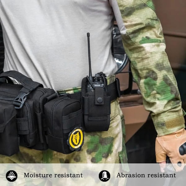 Taktisk hållare fodral Molle hölster bältesväska nylon för bärbar radio eller walkie talkie