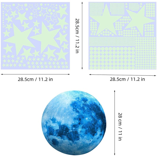 Plafond d'étoiles phosphorescentes, système solaire planète lun