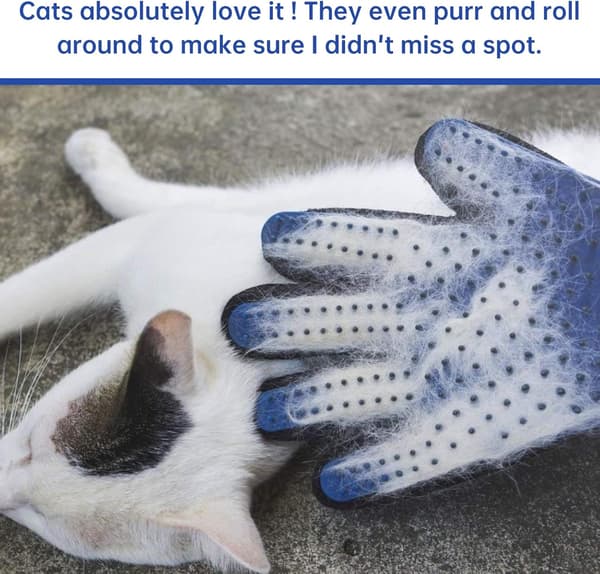 [Uppgraderad version] Katt Hund Massage Grooming Handskar - Gummi