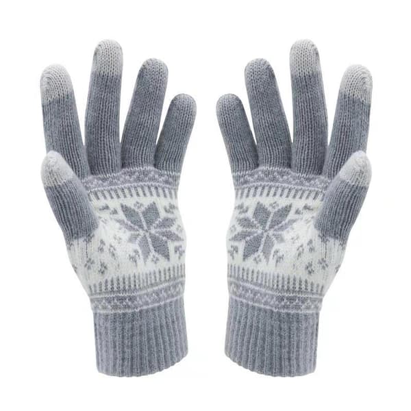 1 Par Vinter Touchscreen-Vantar Snöblommönster Håller Varmt för Kvinnor och Män