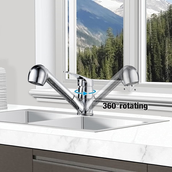 Pull-down kitchen tap, Pull-down kitchen tap 2 spouts, Kitchen mi