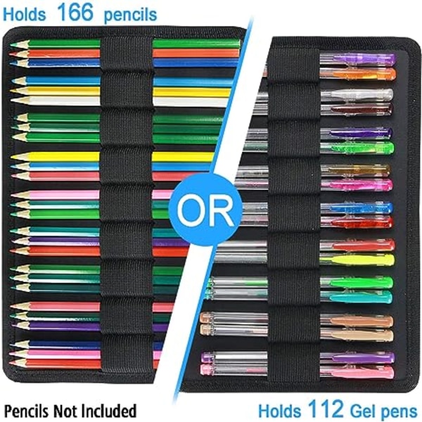 Farget pennal 166 pennespor med praktisk emballasje