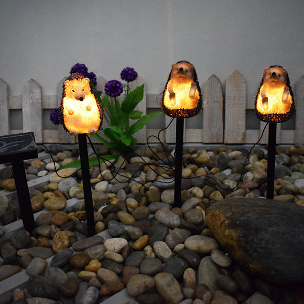 Pindsvin Form Led Have Lamper Plæne Dekoration Sol Have Lys