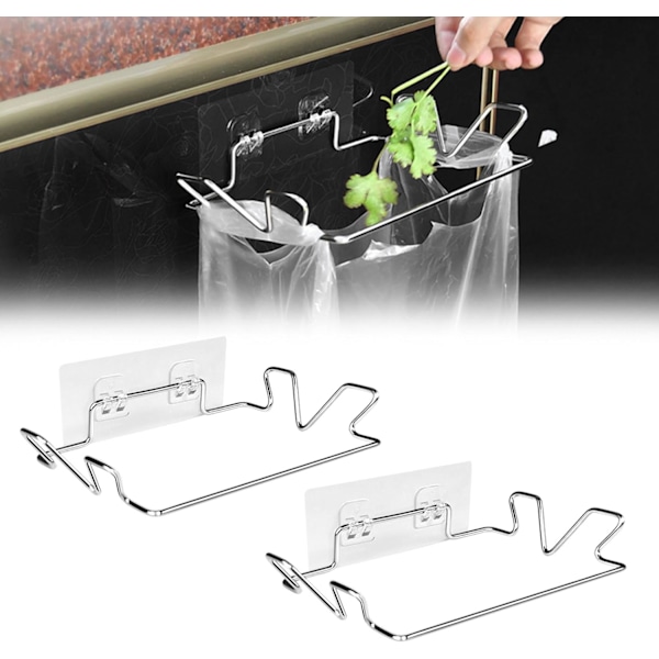 Søppelposeholder 2 stk (med veggklistremerker), søppelposeholder