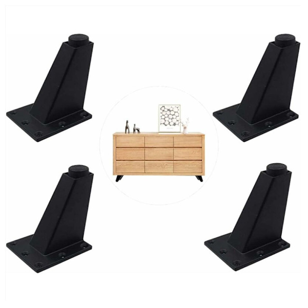 4 stk justerbare møbelben, kjøkkenben, benkeplate, bar, TV-bord, bordben, aluminiumslegering