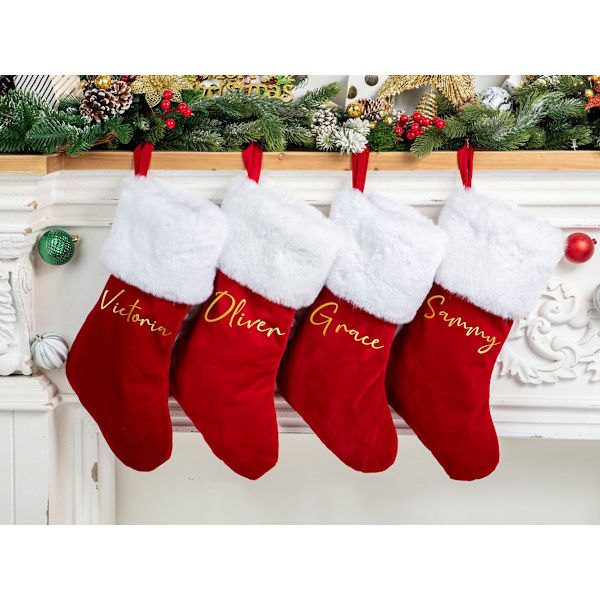 （Stil 4） 4 st julstrumpor, julstrumpor jul