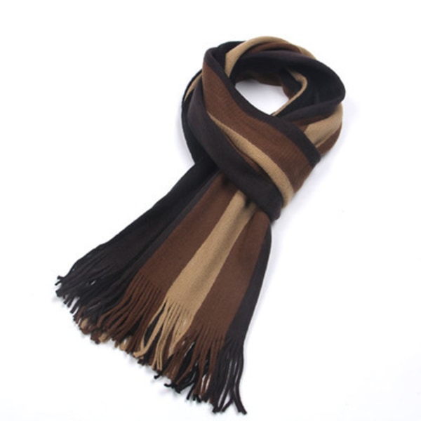 2 st Höst/Vinter Herr Scarf Varm Mode Randig Scarf