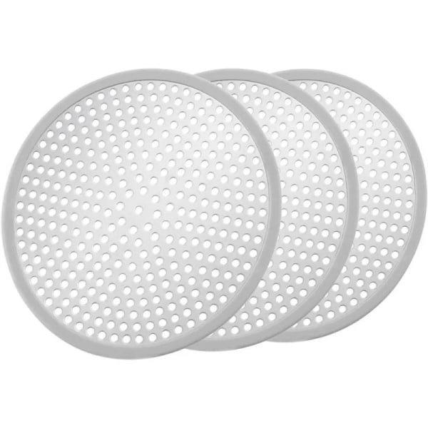 3 st avloppsskydd för duschkabin, vit/svart, 12 x 12 x 0,8 cm