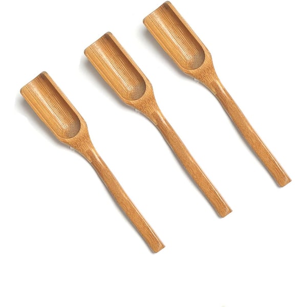 3PCS  Wooden Loose Tea Scoops,  Natural Bamboo Wood Spoons, Loose Tea Measure Spoon Bamboo, Bamboo Tea Spoon for Scoopin