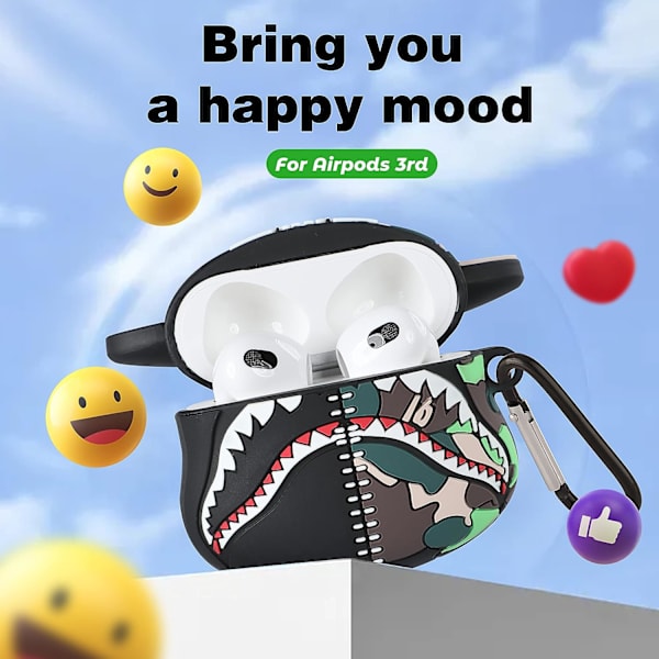 For Airpod 3 3. generasjon deksel søt tegneserie 3D Kawaii Uniq