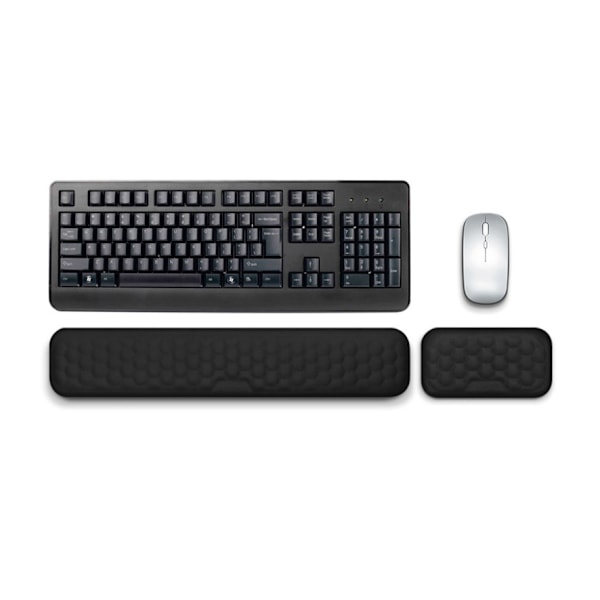 Musta 36x8x2cm, Memory Foam -näppäimistö ja hiiri rannetuki liukumaton