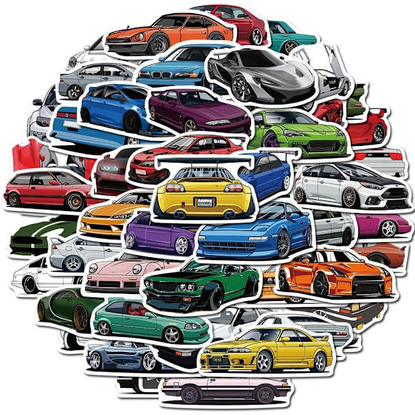 100 kpl auton tarroja urheiluauto kilpa-auto tarroja vinyyli vedenpitävä