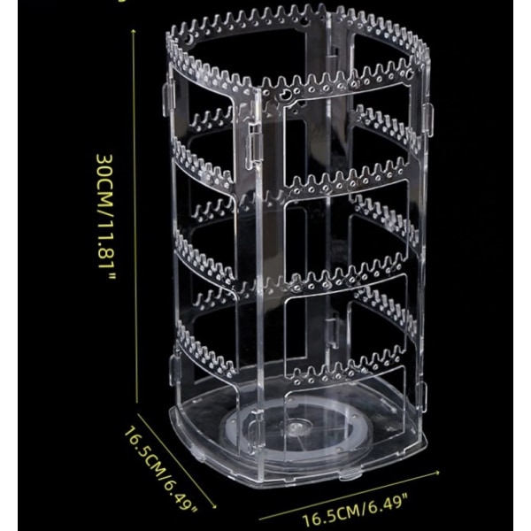 Smykkeholder roterende smykkeopbevaring smykkeholder øreringsdisplay halskædeopbevaring øreringsholder
