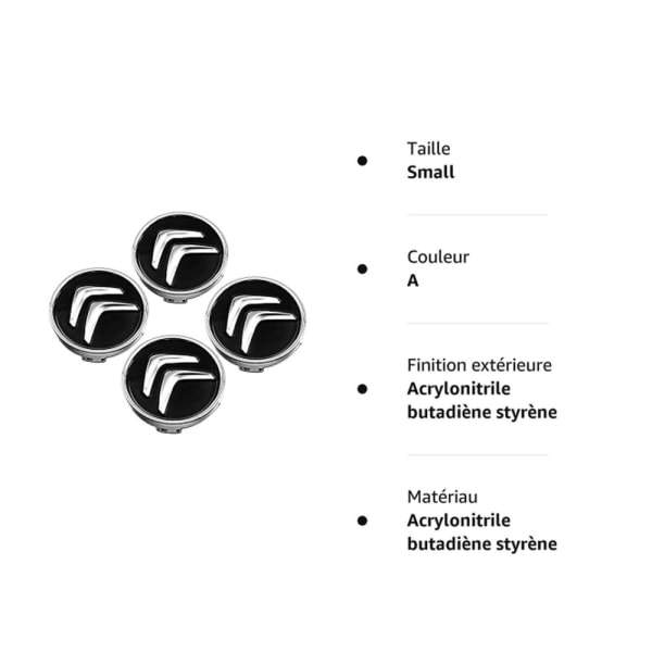4 stk. hjulkapsler til Citroen C4 Picasso C3 Berlingo C5 X7 C2 C1 Ds3