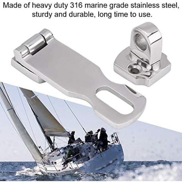 (7,6×2,6×3cm) Bådlås, Bådudstyr, Bådlåse Marine, 2 stk Marine Lukelås Rustfrit Stål Bådskabslås Cl