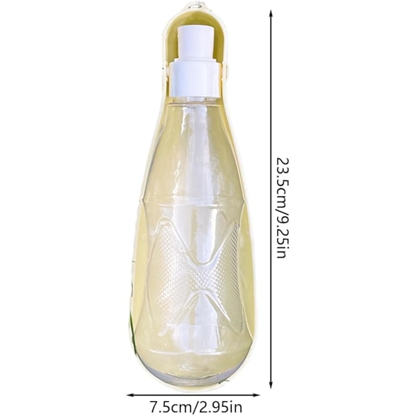 x Vattenflaska för husdjur, Resevattenflaska för hundpromenader, 450 ml Vattenflaskdispenser, Hundmugg för utomhusbruk