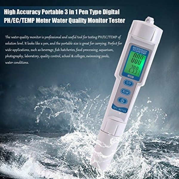 3 in 1 Digital Pen Water Quality Monitor Tester, High Precision P