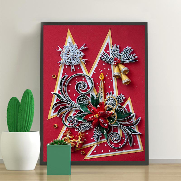 30x40 cm 5D DIY Full Diamond Painting, Round Drill Flowers, D