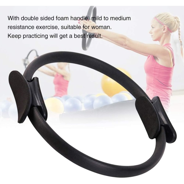 Ultra-Fit Circle Pilates Ring (sort), Magic Yoga Muscle Gymnastic