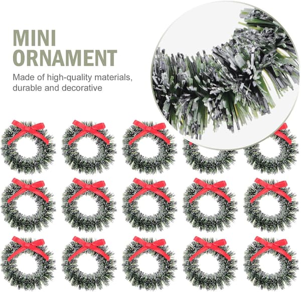 Vinterkrans 20 stk. Mini julekrans Miniature julekrans