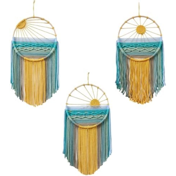 30x60cm Auringonlaskun Makrame-seinävaate, Tapetti Dreamcatchers Seinätaide Makrame Auringon Seinäkoriste Käsintehty Kudottu Boho Tapetti