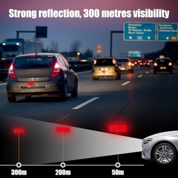20 stk Advarselsrefleksklistermærker, Nat Synlighed Sikkerhedsrefleksklistermærke, Vandafvisende Auto Refleksbånd til Bumper