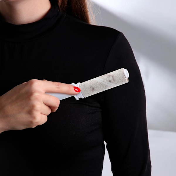 2 stk Mini Lint Roller med Deksel, Bærbar Reise-Størrelse Lint Remover, Påfyllbar Liten Roller, Sticky Roller for Møbler