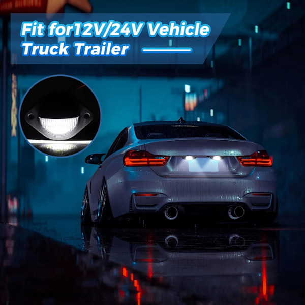 (4 stycken) LED-skyltbelysning 4W 3 SMD LED Vattentät Baklykta