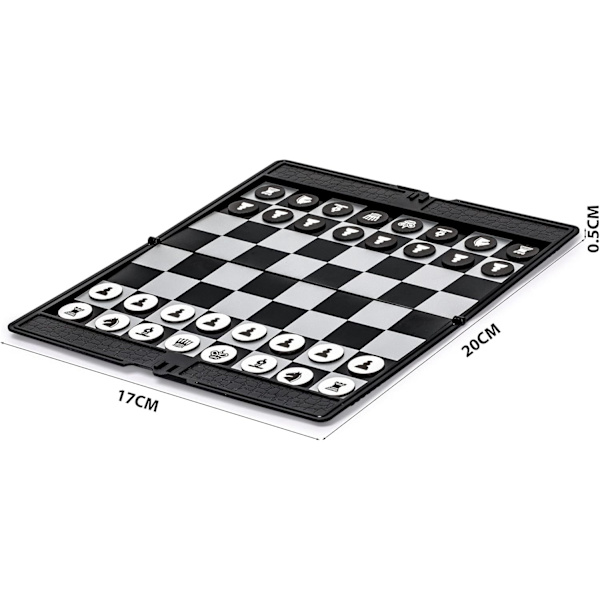 Magnetisk reseschackplånbok (20 cm) - Bärbar och perfekt resestorlek