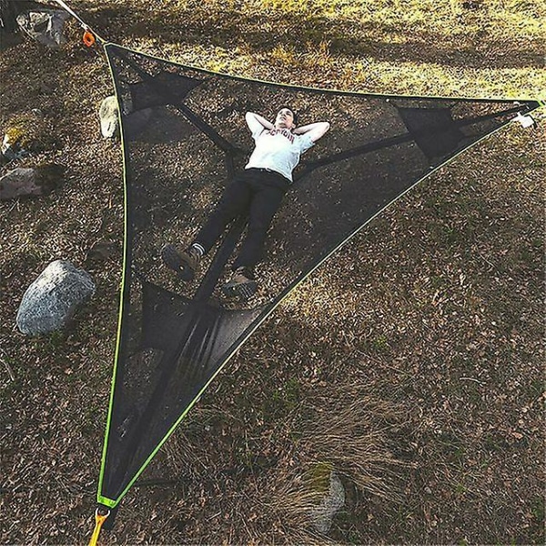 Luftcamping Hängmatta 3-punktsdesign Flerpersoners Bärbar