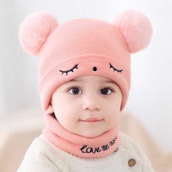 Nyfødte børn Baby dreng pige Pom hat vinter varm strik hæklet