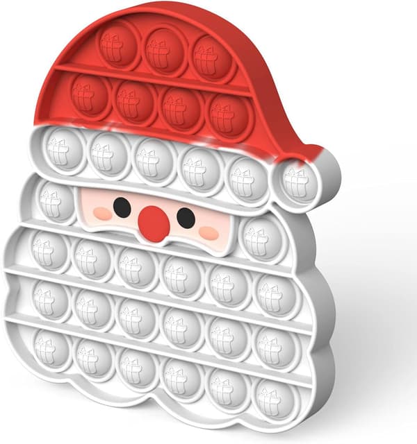 3 st julpop leksaker tryck på den bubbla sensoriska fidgets leksak, Chris