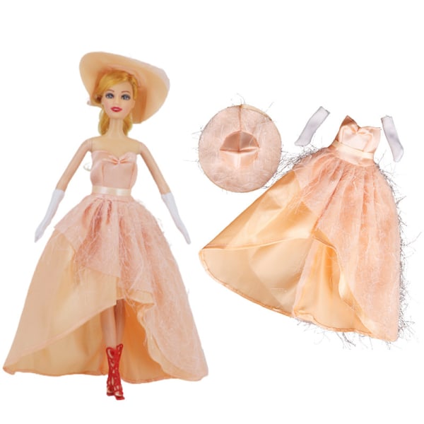 3 set dockkläder, lämpliga för nya 30 cm dockkläder, prinsessklänning set (klänning + hatt), fashi