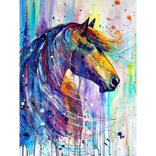 30 × 40 värillinen hevonen diamond painting (30 * 40, 1 kpl) Diamo