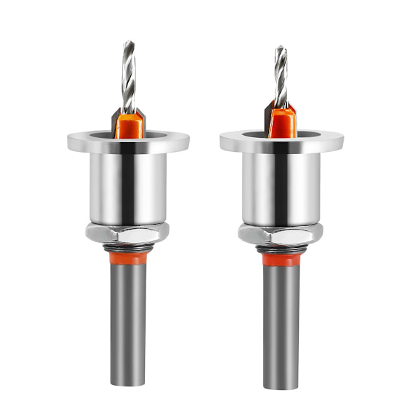 2 st 8 mm Träborr, försänkare, HSS försänkningsborrsats, försänkningsborrsats för träbearbetning, plast, borrhål