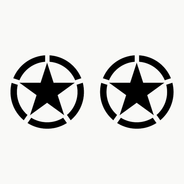 Heijastava pentagrammi polttoainesäiliön auton tarra, tähti auton tarra, 4x4