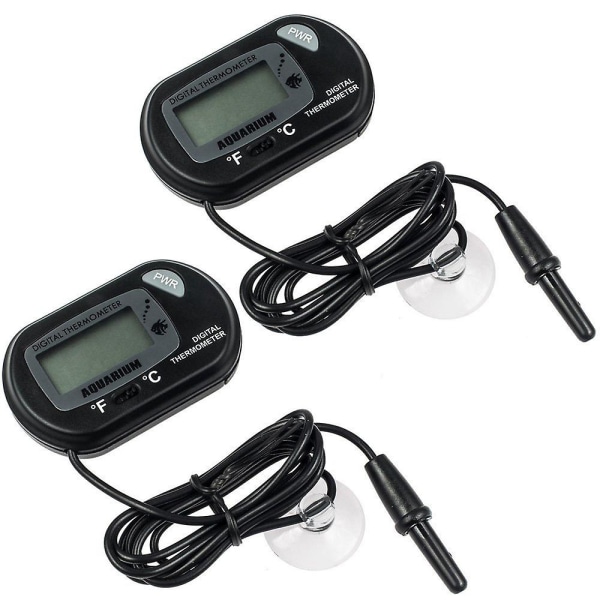 Akvarietermometer LCD Digitaltermometer med sugekopp