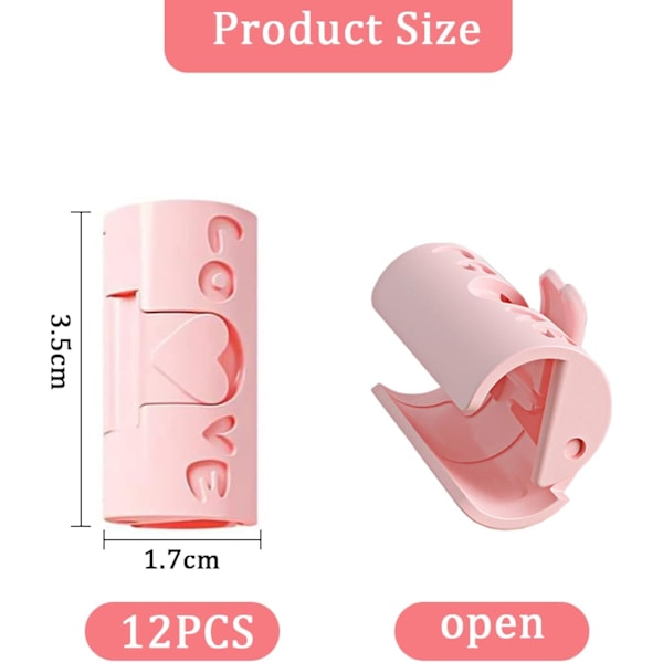 12-pack (Rosa) Lakanclips Flyttbart Spänne Täcke Hållare Multifunktionell Lakan Clip Återanvändbara Plastclips