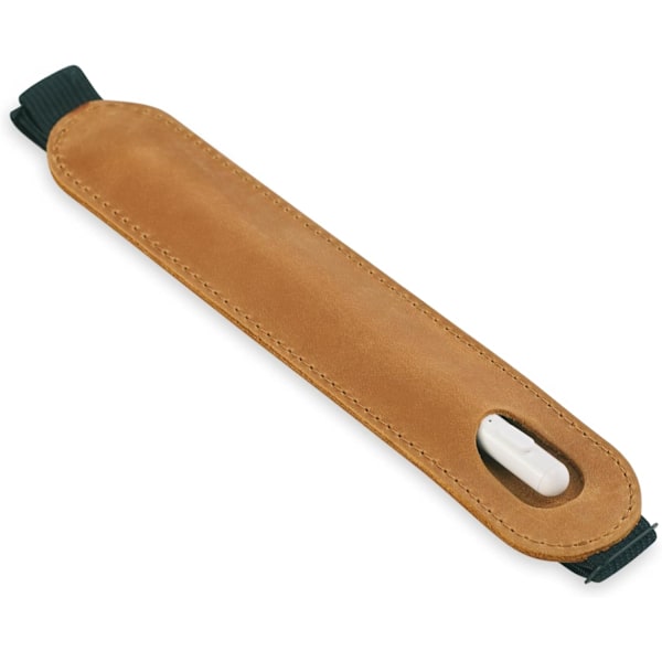 Lær Penneholder for Apple iPad (2. / 1. Generasjon) Justerbart Pennal for iPad Nettbrett Stylus Holder Pennetrekk for Apple (Vintage Brun)